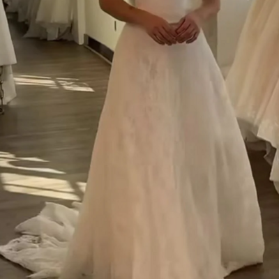 Princess off shoulder mermaid lace wedding dresses - Thumbnail 1