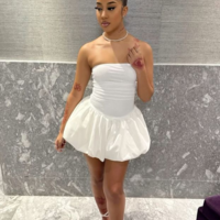 Cute A Line White Short Homecoming Dresses - Thumbnail 3