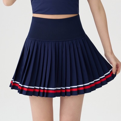 High-waisted Striped Tennis Skirt