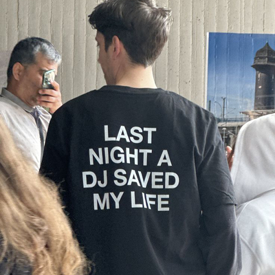 Free shipping-last night a dj saved my life tee