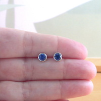 BOXED GIFT SET/Sterling Silver Sapphire Lab Created Pendant & Chain/Sapphire Necklace/Sapphire Jewellery/Sapphire Jewelry/September Birthstone/UK - Thumbnail 8