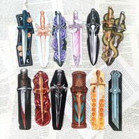 Fantasy Dagger Bookmarks - Thumbnail 1