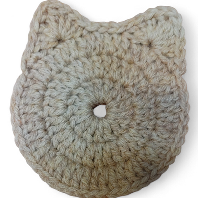 Crochet cat coasters