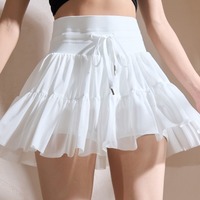 High-waisted Tiered Skorts Tennis Skirt - Thumbnail 8