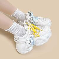 Ultra Chunky Sole Bright Star White Sneakers - Thumbnail 1