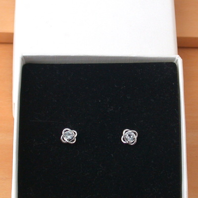 Sterling silver blue topaz stud earrings/topaz earrings/gemstone earrings/november birthstone/topaz jewellery/topaz jewelry/uk