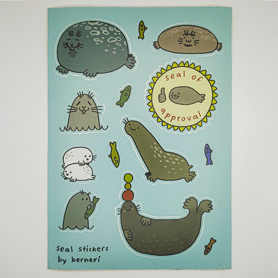 Seals 6'' matte sticker sheet
