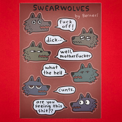 Swearwolves 6'' matte sticker sheet