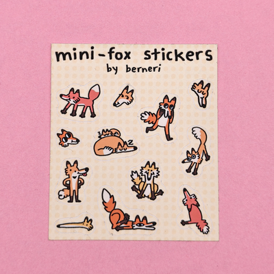 Mini-Fox Sticker Sheet