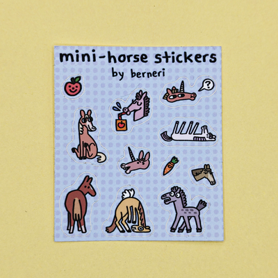 Mini-horse sticker sheet