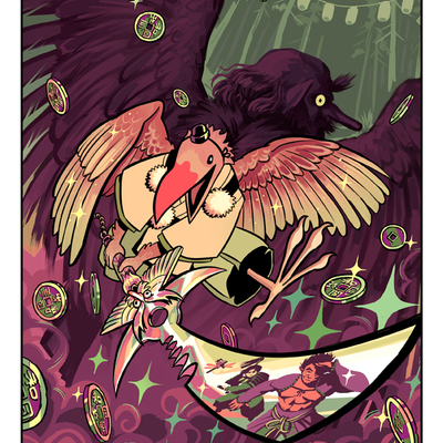Wavemen print - tengu