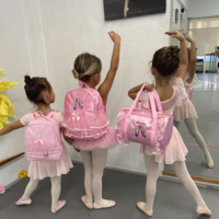 Ballet Satin Backpack w/ ruffles - Thumbnail 1