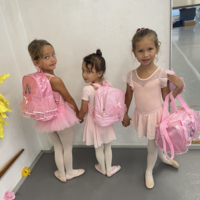 Ballet Satin Backpack w/ ruffles - Thumbnail 2