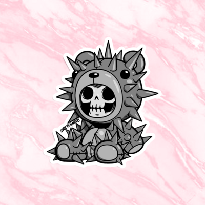 Death teddy sticker - morning star