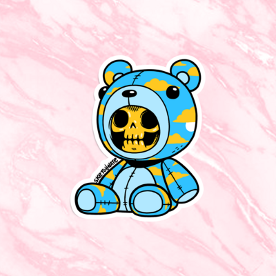 Death Teddy Sticker - Interrobang Sky