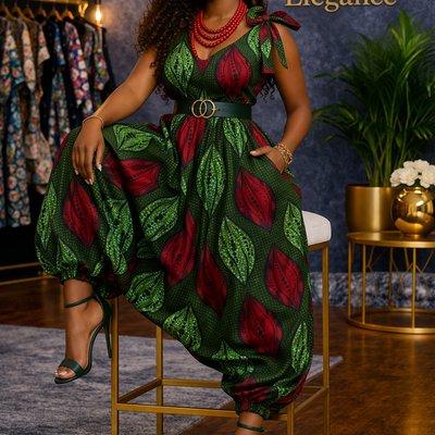 Emerald essence harem jumpsuit