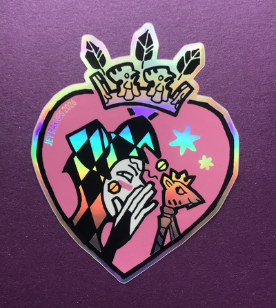 Fool Heart holo sticker