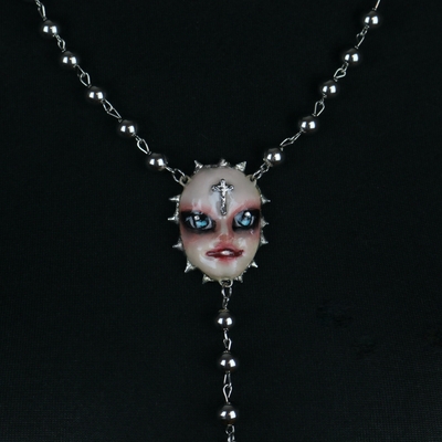 Doll gothix rosary necklace
