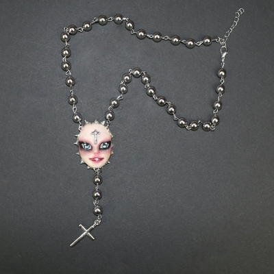 Doll gothix rosary necklace