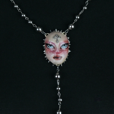 Doll moira rosary necklace