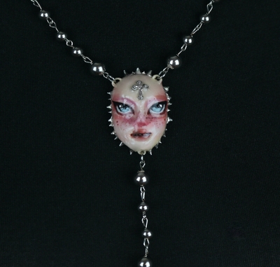 Doll Moira rosary necklace