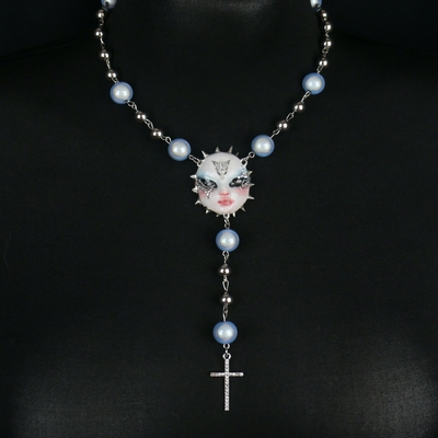 Doll susie rosary necklace