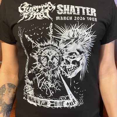 Shatter / guerra final tour 2026 t-shirt