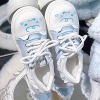 Cute cat-face and paw designs platform sneakers - Thumbnail 4