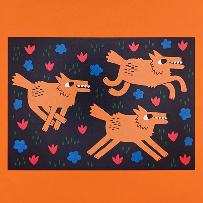 Orange pack postcard