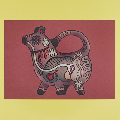 Sacrificial lamb postcard
