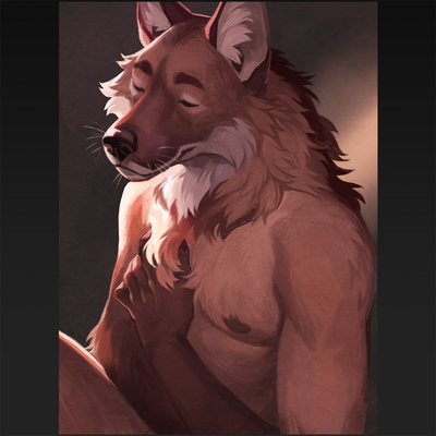 A4 print - maned wolf