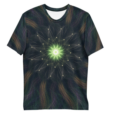 Neon fractal bloom men's t-shirt
