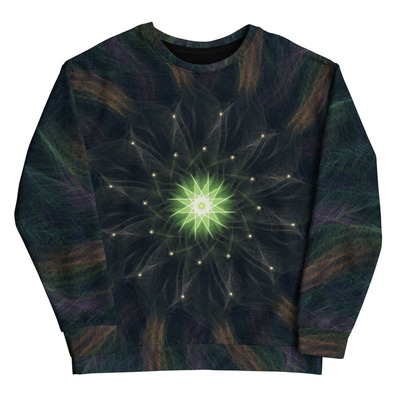 Neon Fractal Bloom Sweatshirt