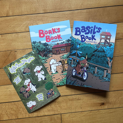 Börk and basil's books combo pack (w sticker sheet!)