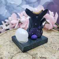 Selenite Lunar Bunny Gem Hoarder - Thumbnail 1