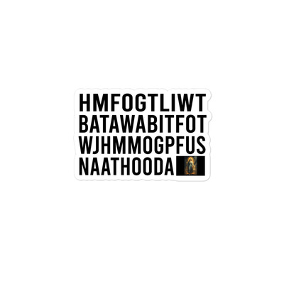 Hail Mary Letters - Bubble-free stickers