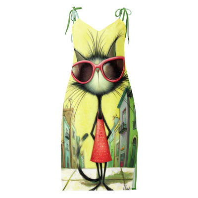 Street kat tie-strap midi dress