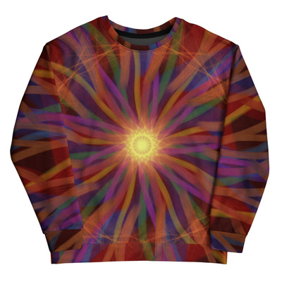 Solar bloom  the dance of light and color. sweatshirt
