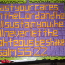 Needlepoint Wall Hanging:Psalm55:22