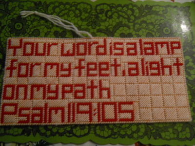 Needlepoint Wall Hanging:Psalm119:105