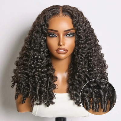 Dignified hair – 13x6 glueless lace frontal wig, 180% density burmese curly hair