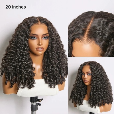 Dignified hair – 13x6 glueless lace frontal wig, 180% density burmese curly hair