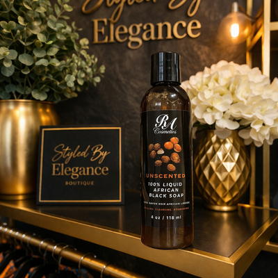 Unscented liquid black soap 4oz