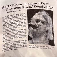 Free Shipping-"KURT COBAIN OBITUARY TEE - Thumbnail 2
