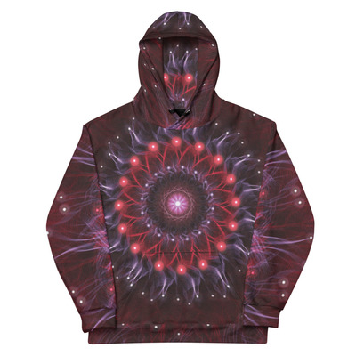 Cosmic fractal bloom hoodie