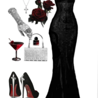 Elegant Spaghetti Straps Black Mermaid Lace Prom Dresses - Thumbnail 1