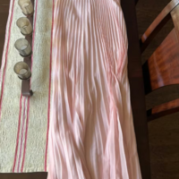 Strapless A Line Light Pink Ruffles Chiffon Prom Dresses Formal Evening Dresses - Thumbnail 1