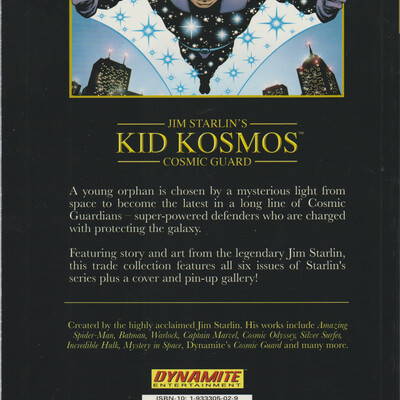 Dynamite cosmic guard: kid kosmos tpb trade volume 1 2007 jim starlin