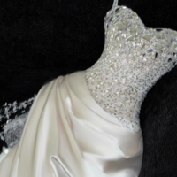 Sheath Sweetheart Beaded Ivory Satin Evening Dresses - Thumbnail 1
