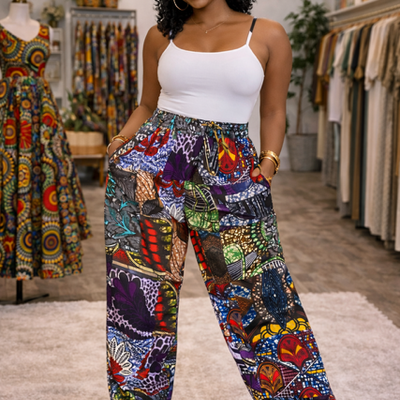 Patchwork rhythm pants